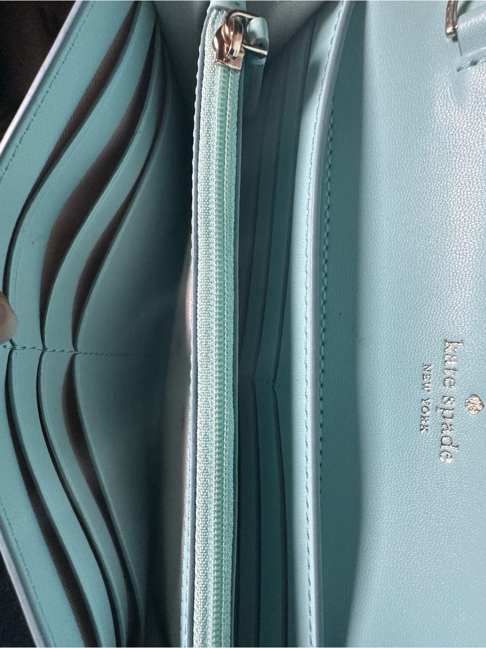 Kate Spade Gemma Wallet On Chain Crossbody Bag Scallop Blue - Picture 8 of 9